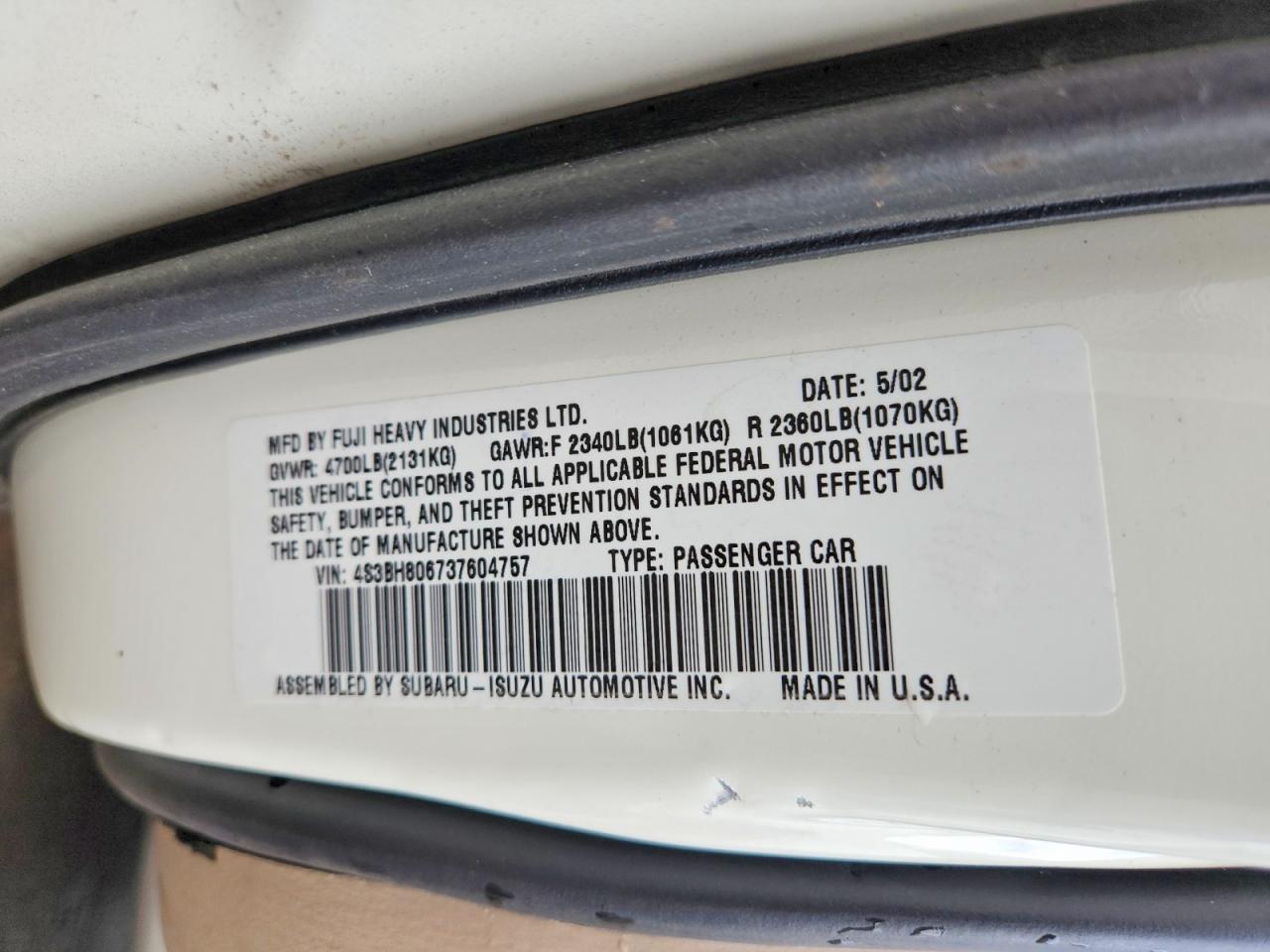 2003 SUBA LEGACY WAGON OUTBACK photo 25