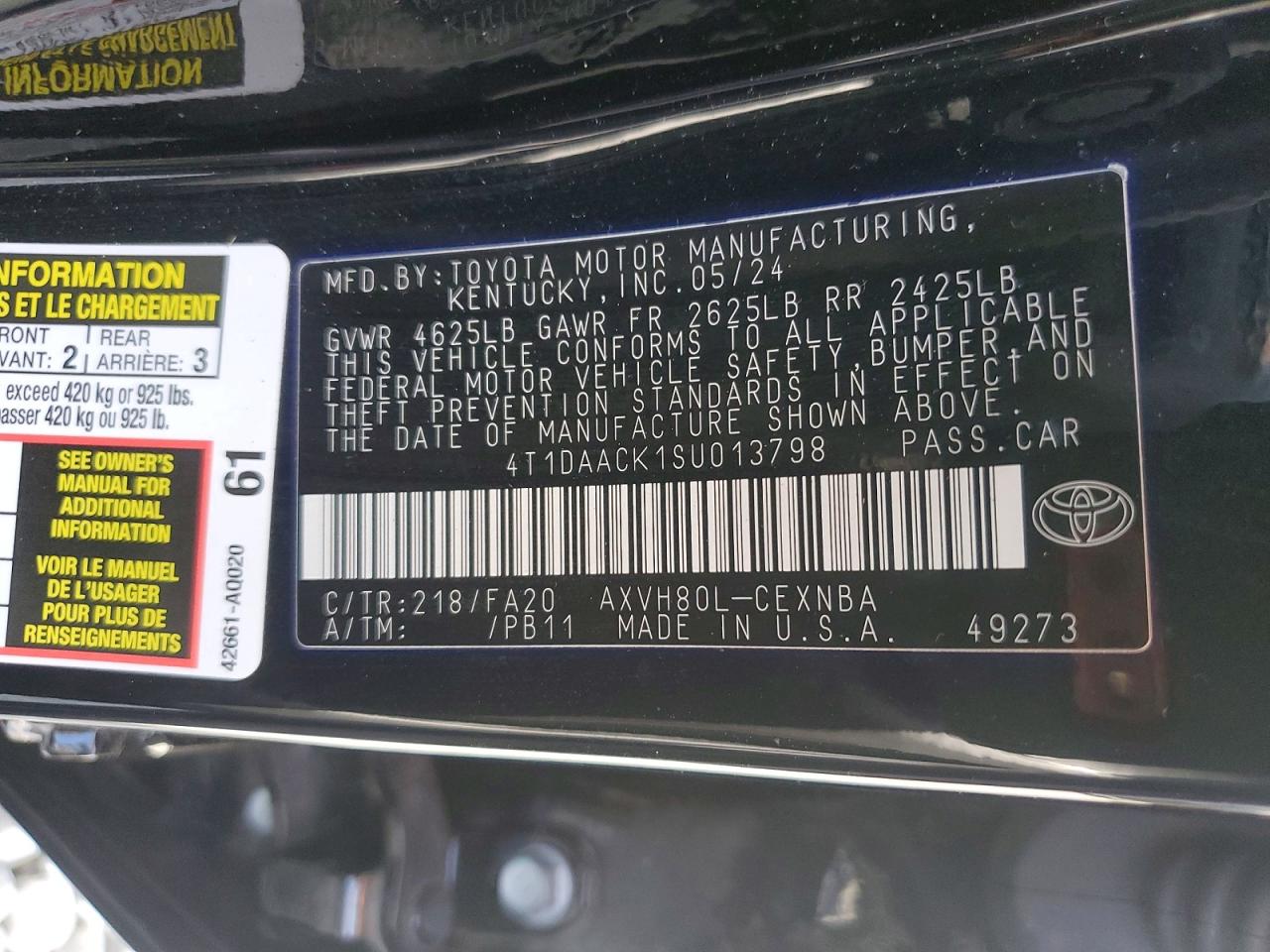 2025 TOYOTA CAMRY LE photo 25