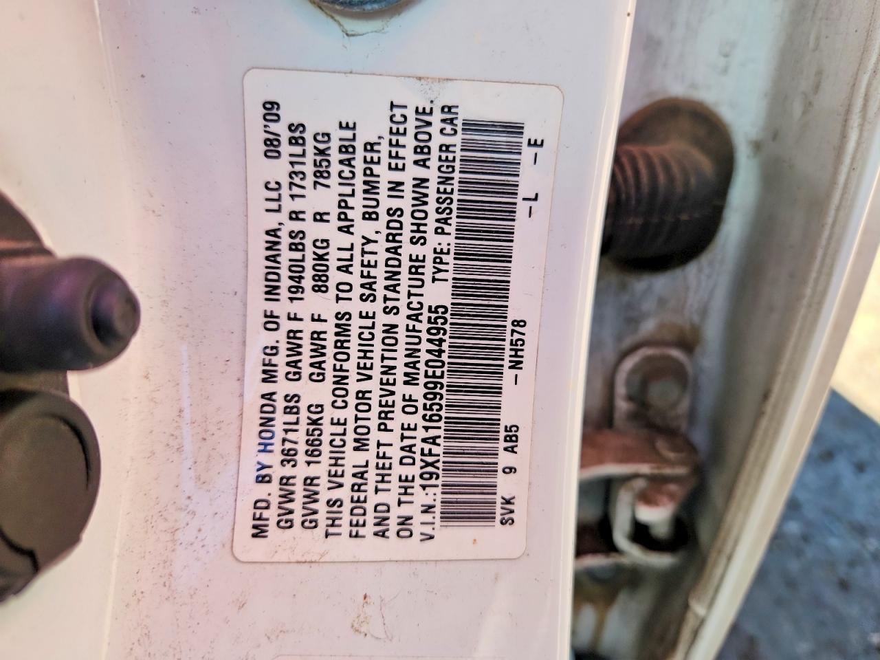 2009 HONDA CIVIC LX photo 23