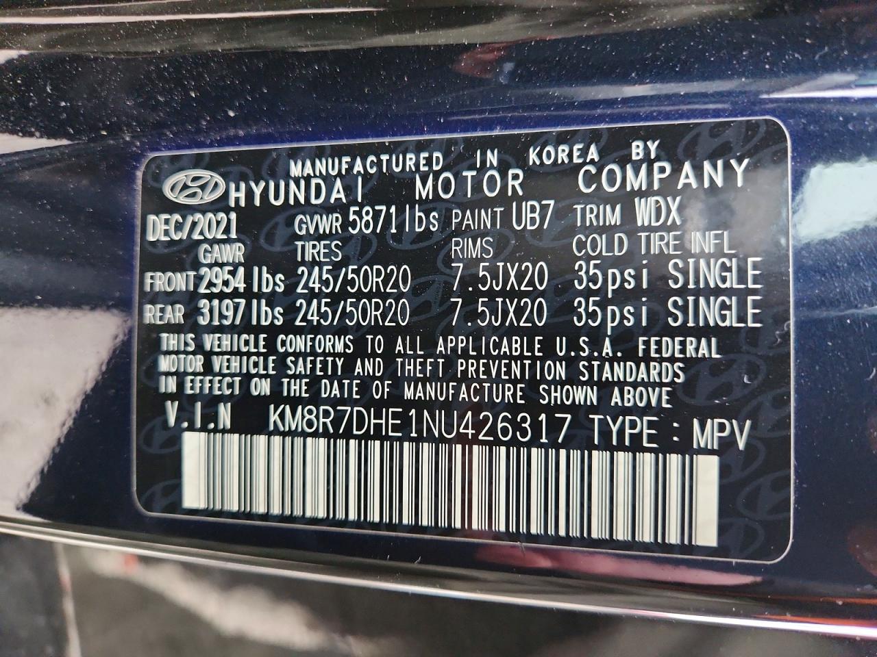 2022 HYUNDAI PALISADE CALLIGRAPHY photo 14