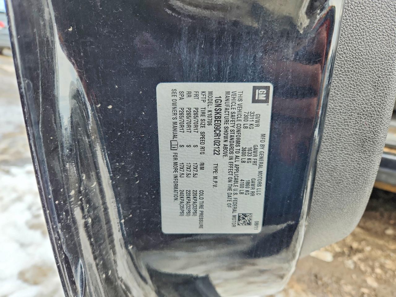 2012 CHEVROLET TAHOE K1500 LT photo 37