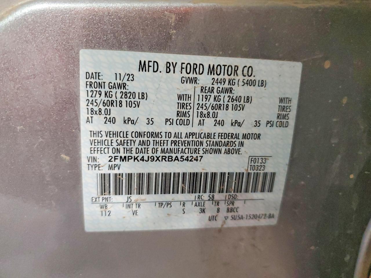 2024 FORD EDGE SEL photo 14