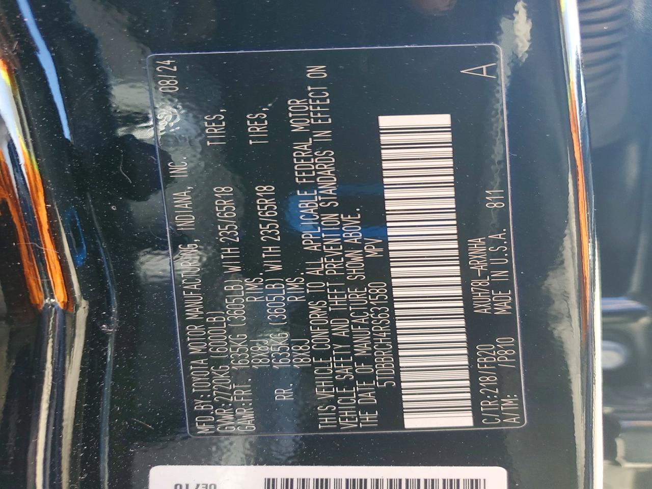2024 TOYOTA HIGHLANDER HYBRID LE photo 14