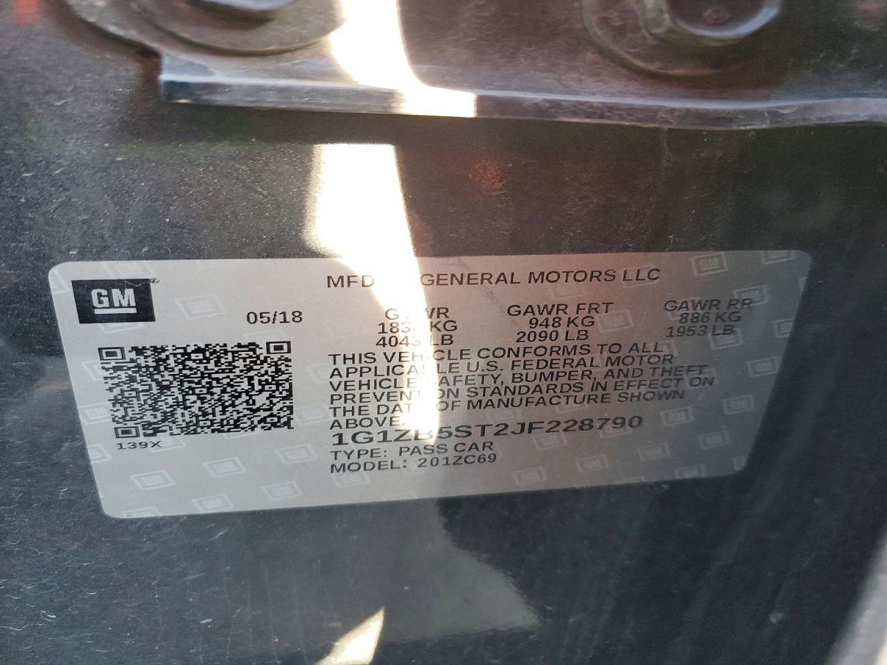 2018 CHEVROLET MALIBU LS photo 12