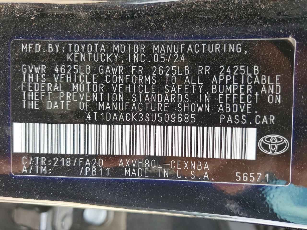 2025 TOYOTA CAMRY LE photo 12