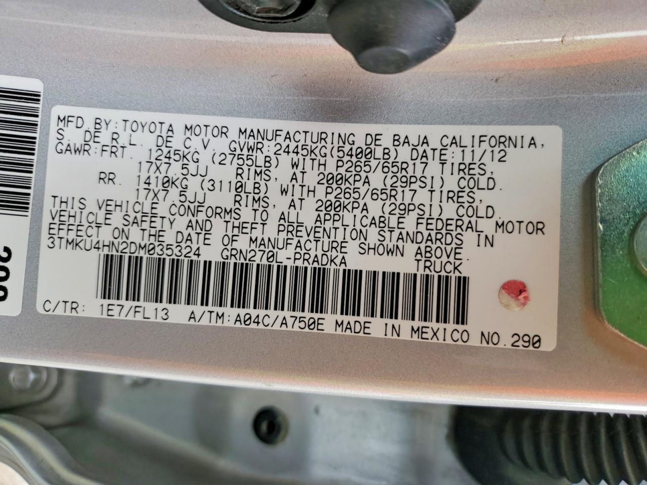 2013 TOYOTA TACOMA PRERUNNER V6 photo 12