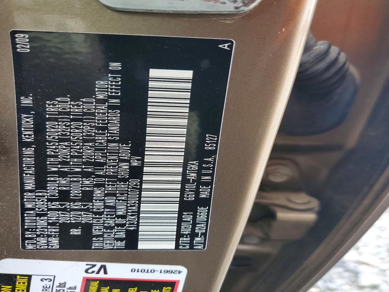 2009 TOYOTA VENZA FWD V6 photo 14