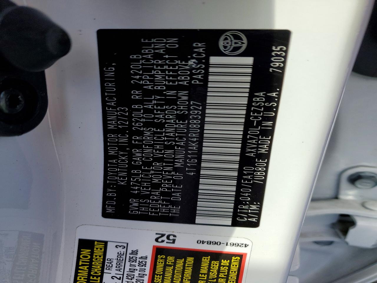 2024 TOYOTA CAMRY SE photo 23