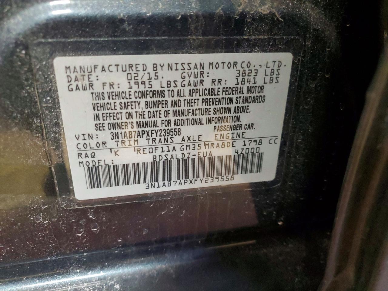 2015 NISSAN SENTRA SV photo 23