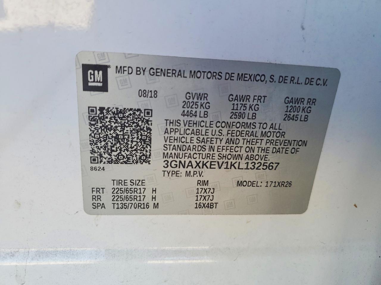 2019 CHEVROLET EQUINOX LT photo 13