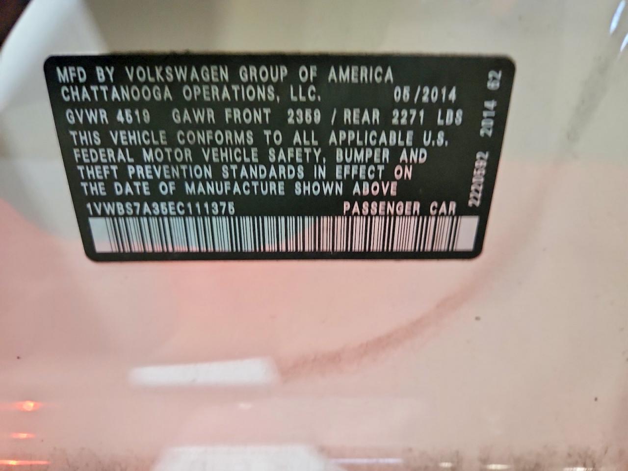2014 VOLKSWAGEN PASSAT SE photo 23