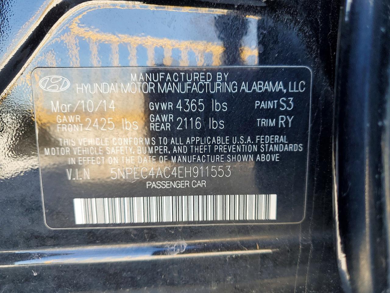 2014 HYUNDAI SONATA SE photo 12