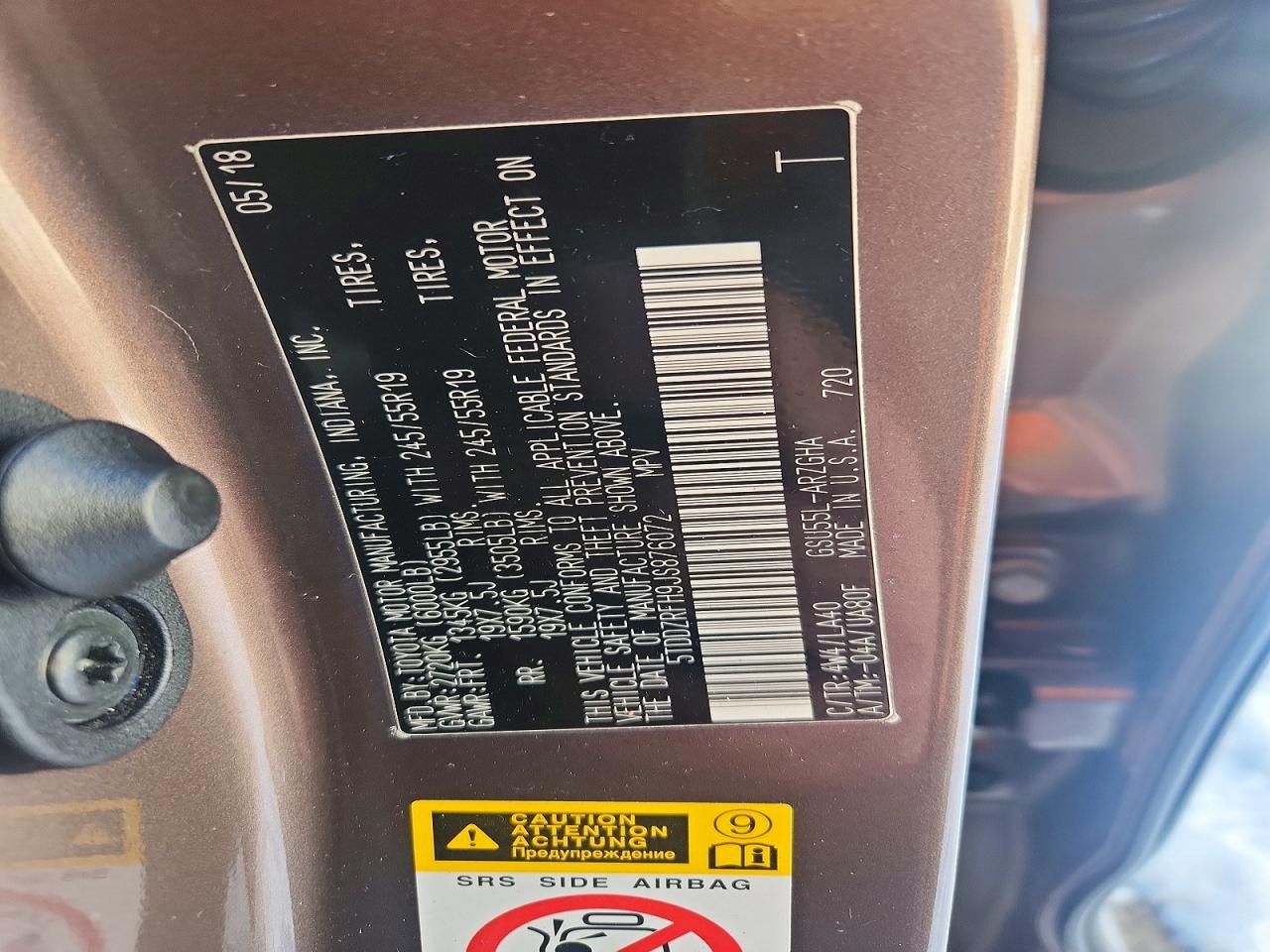 2018 TOYOTA HIGHLANDER LIMITED photo 37