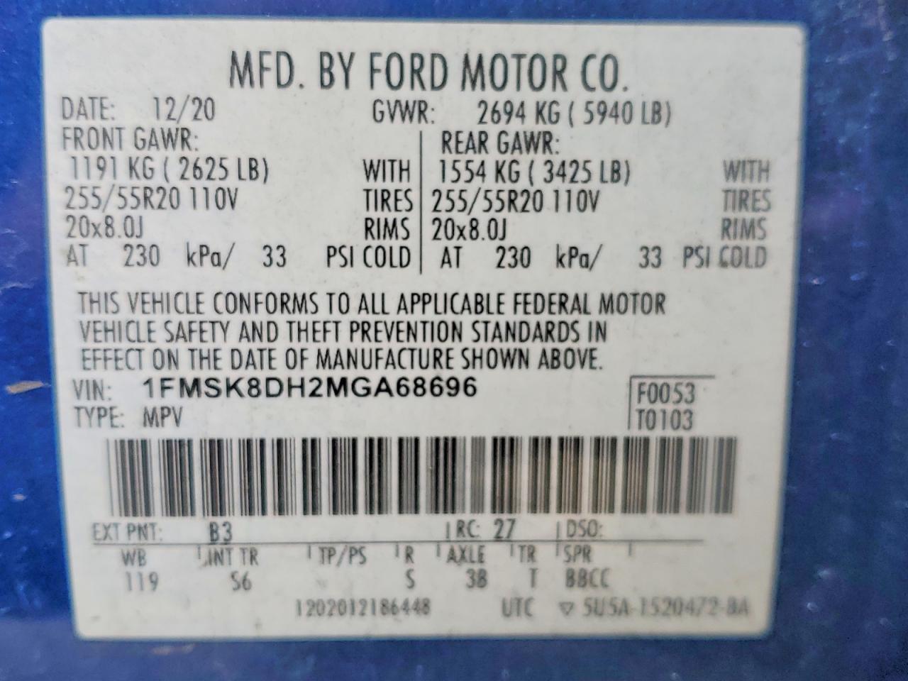 2021 FORD EXPLORER XLT photo 25