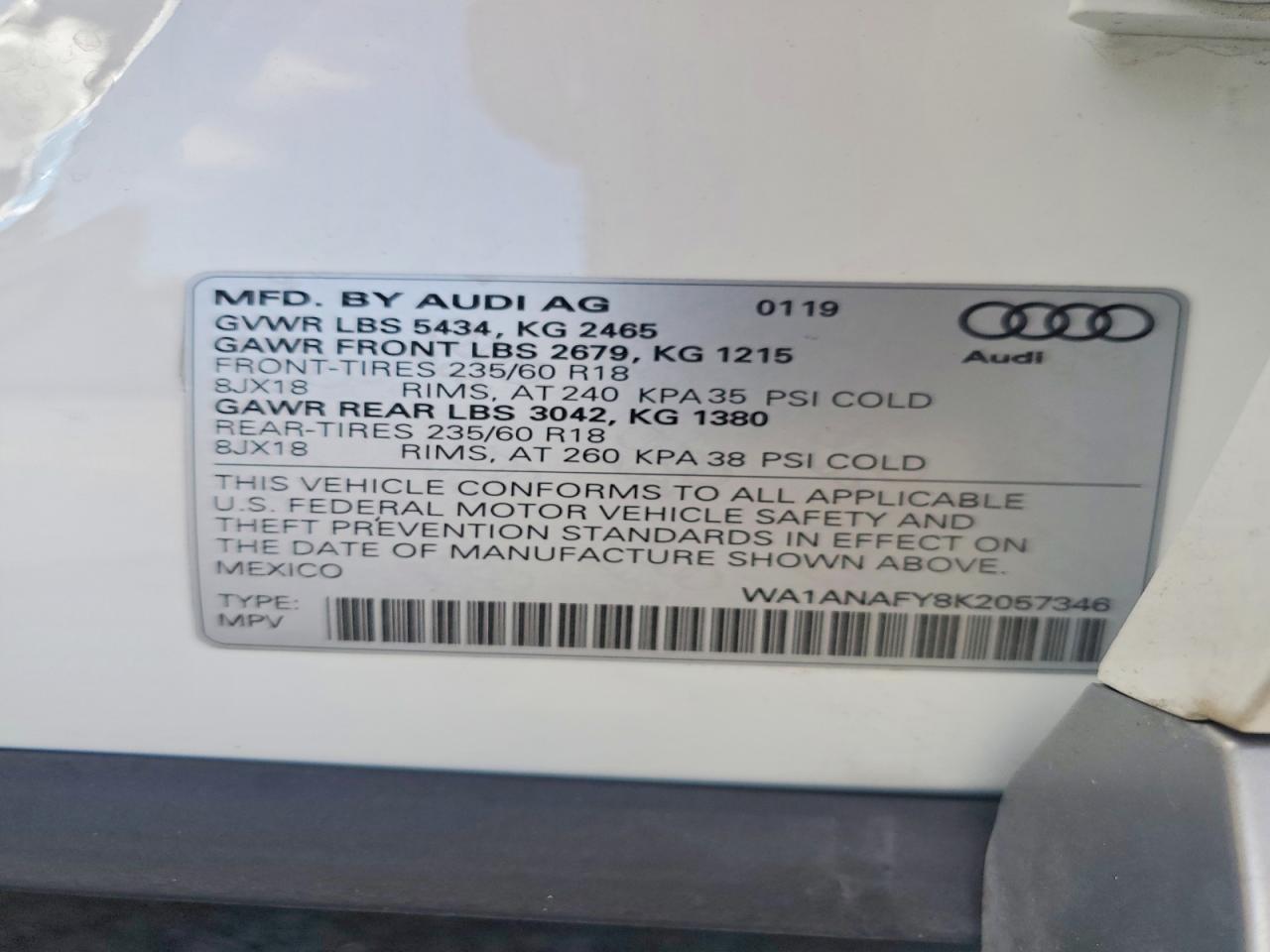 2019 AUDI Q5 PREMIUM photo 37