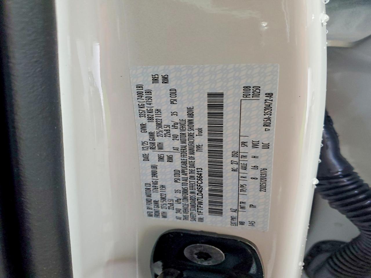 2025 FORD F150 PLATINUM photo 12