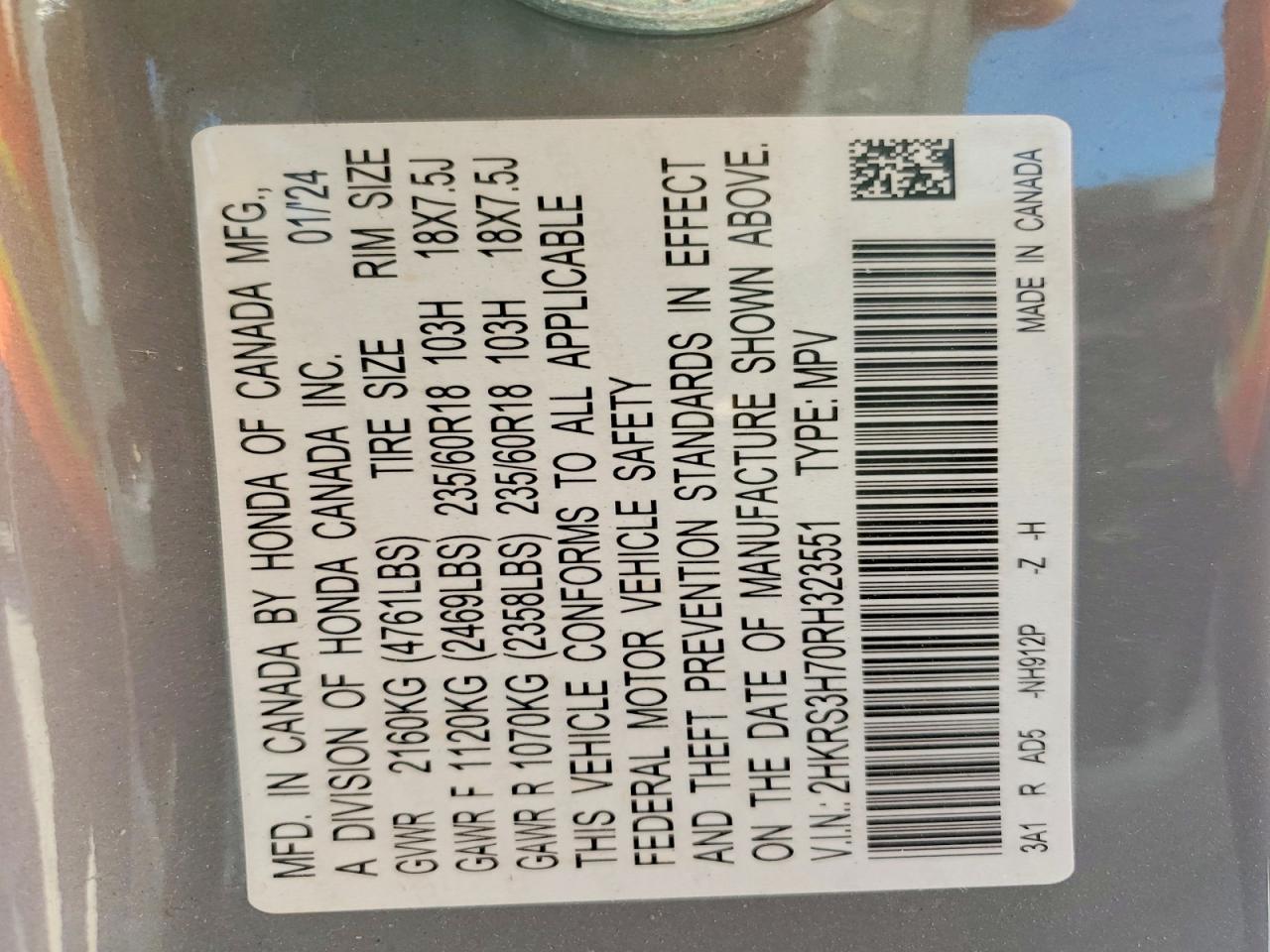 2024 HONDA CR-V EXL photo 25