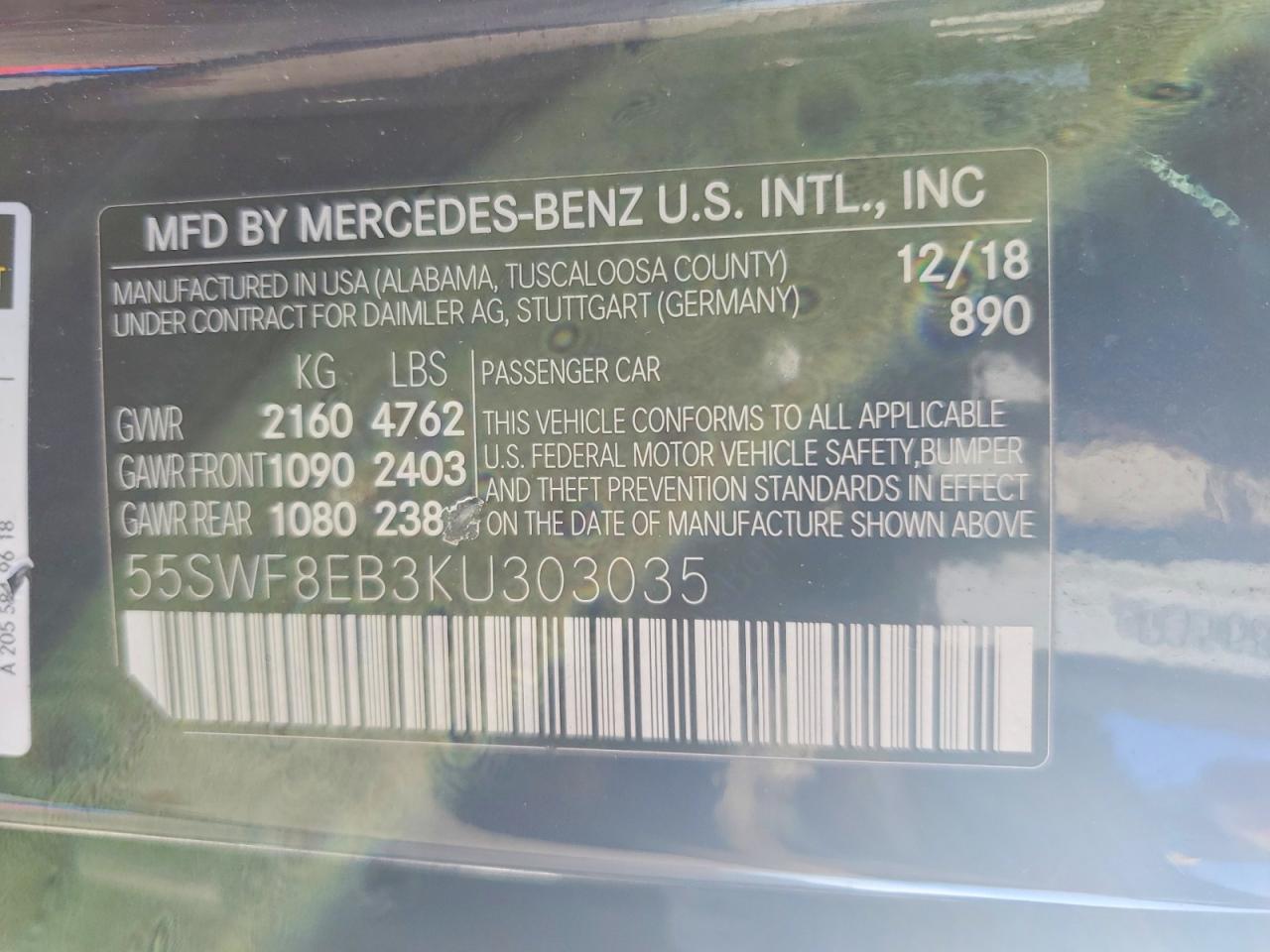 2019 MERCEDES-BENZ C 300 4MATIC photo 12