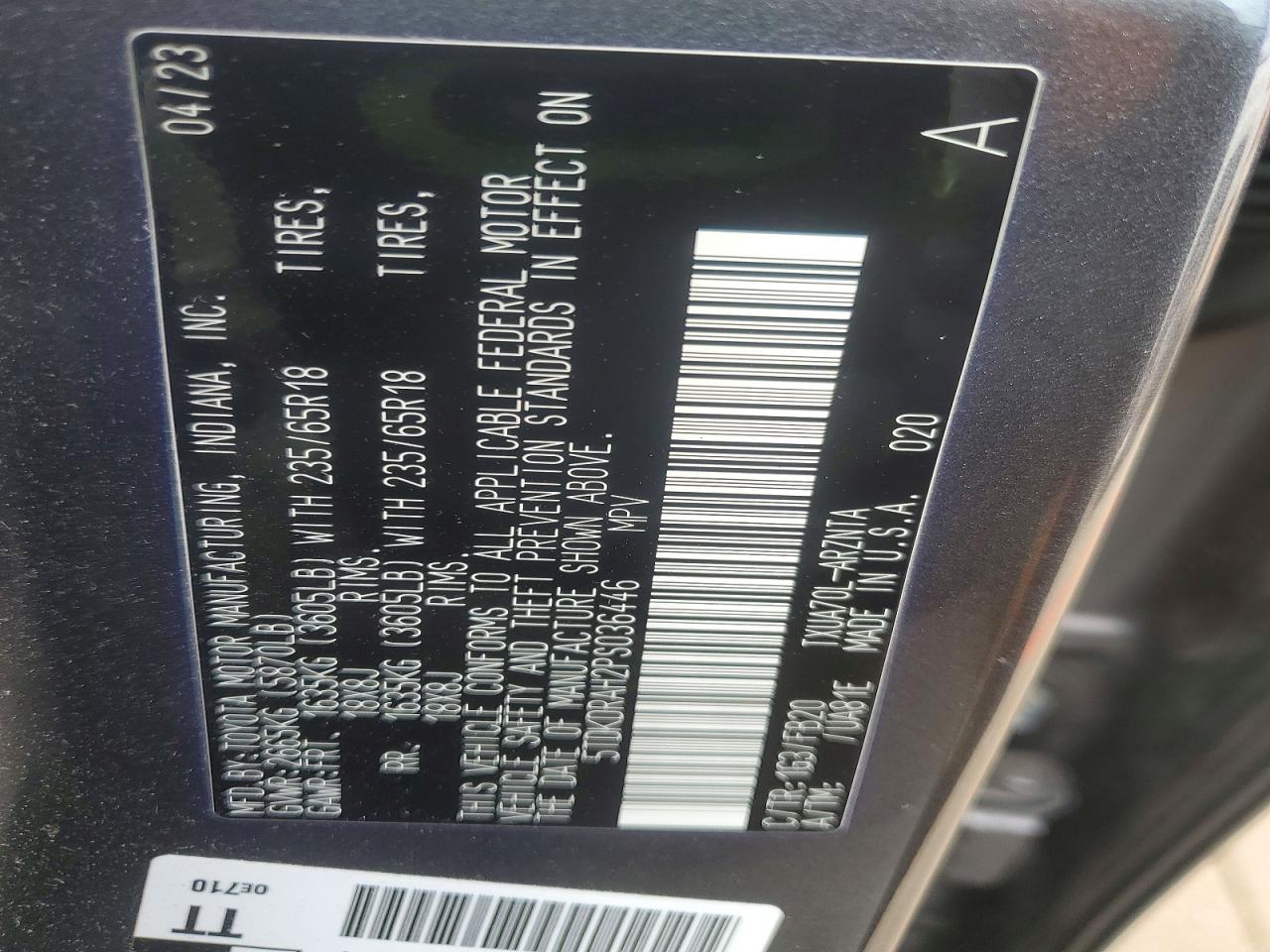 2023 TOYOTA HIGHLANDER L photo 25