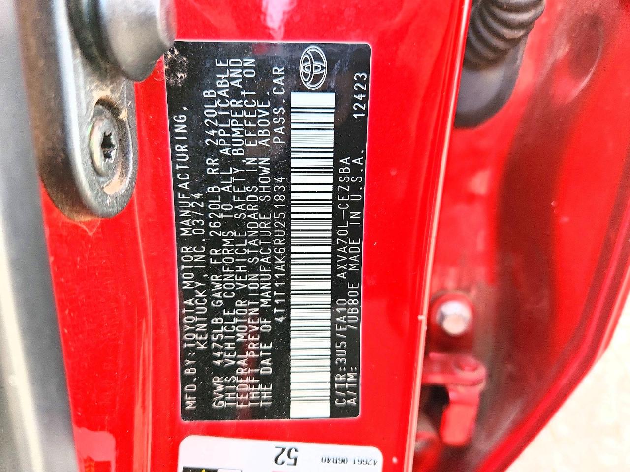 2024 TOYOTA CAMRY SE photo 13