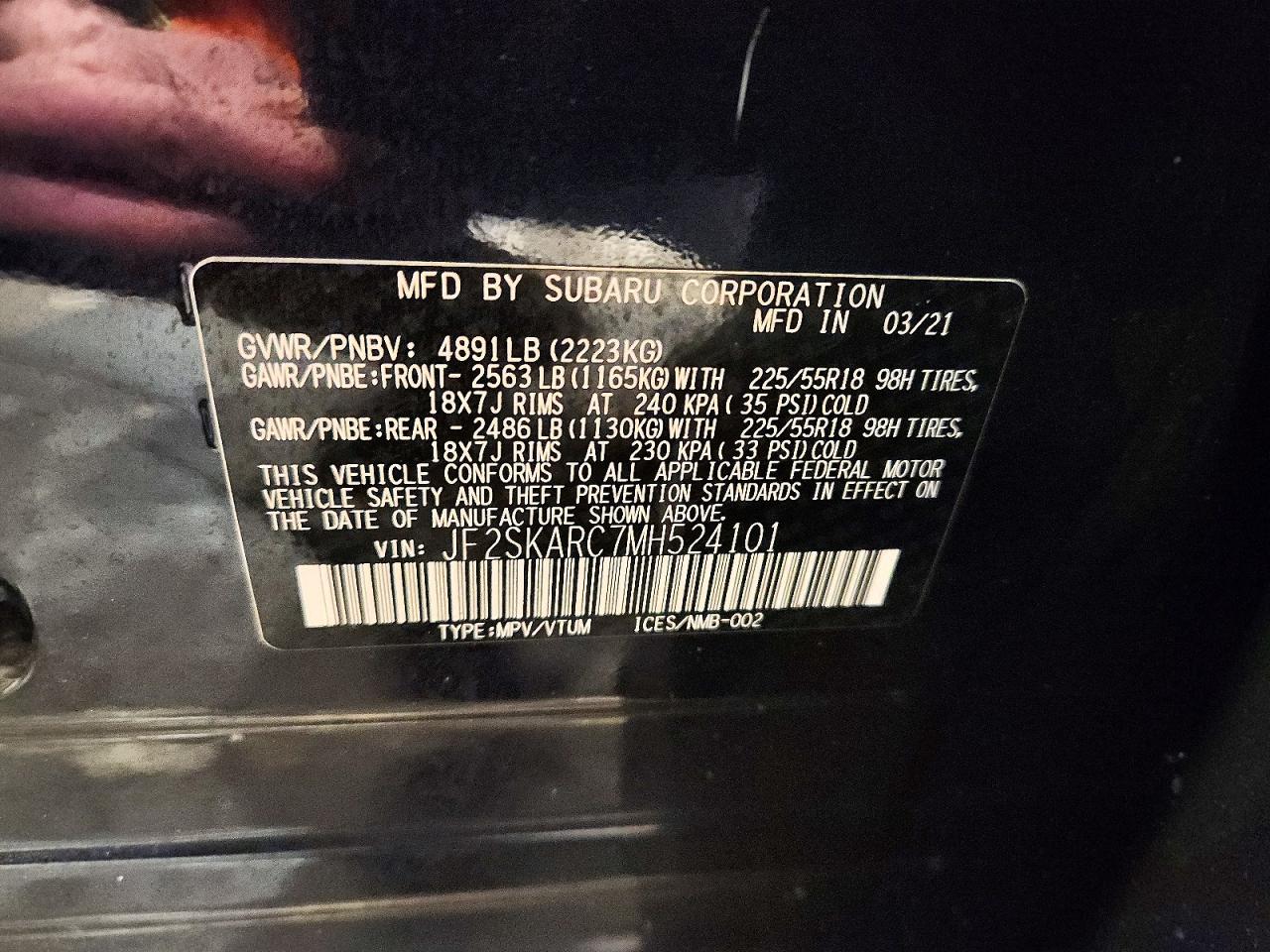 2021 SUBARU FORESTER SPORT photo 25