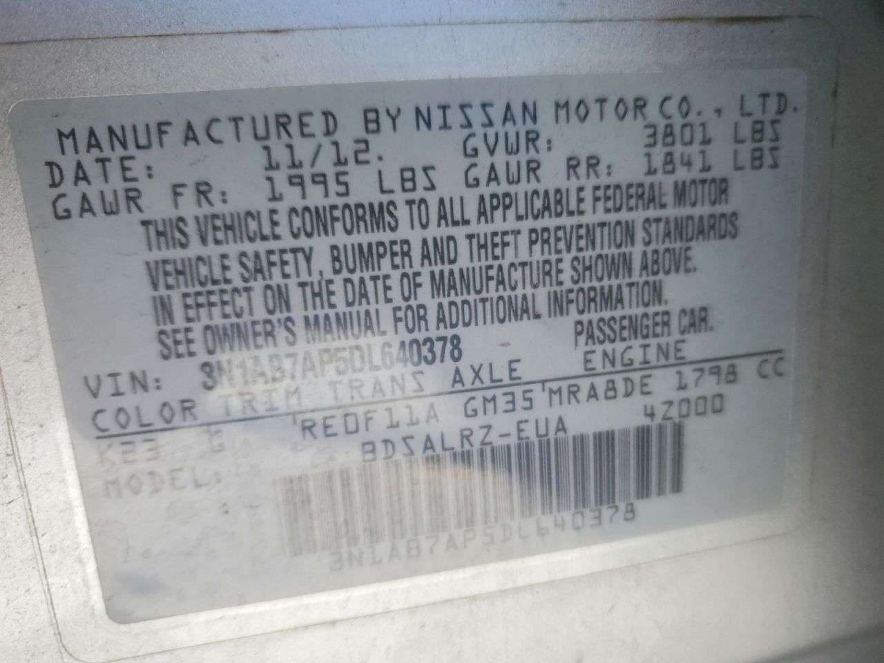 2013 NISSAN SENTRA photo 25
