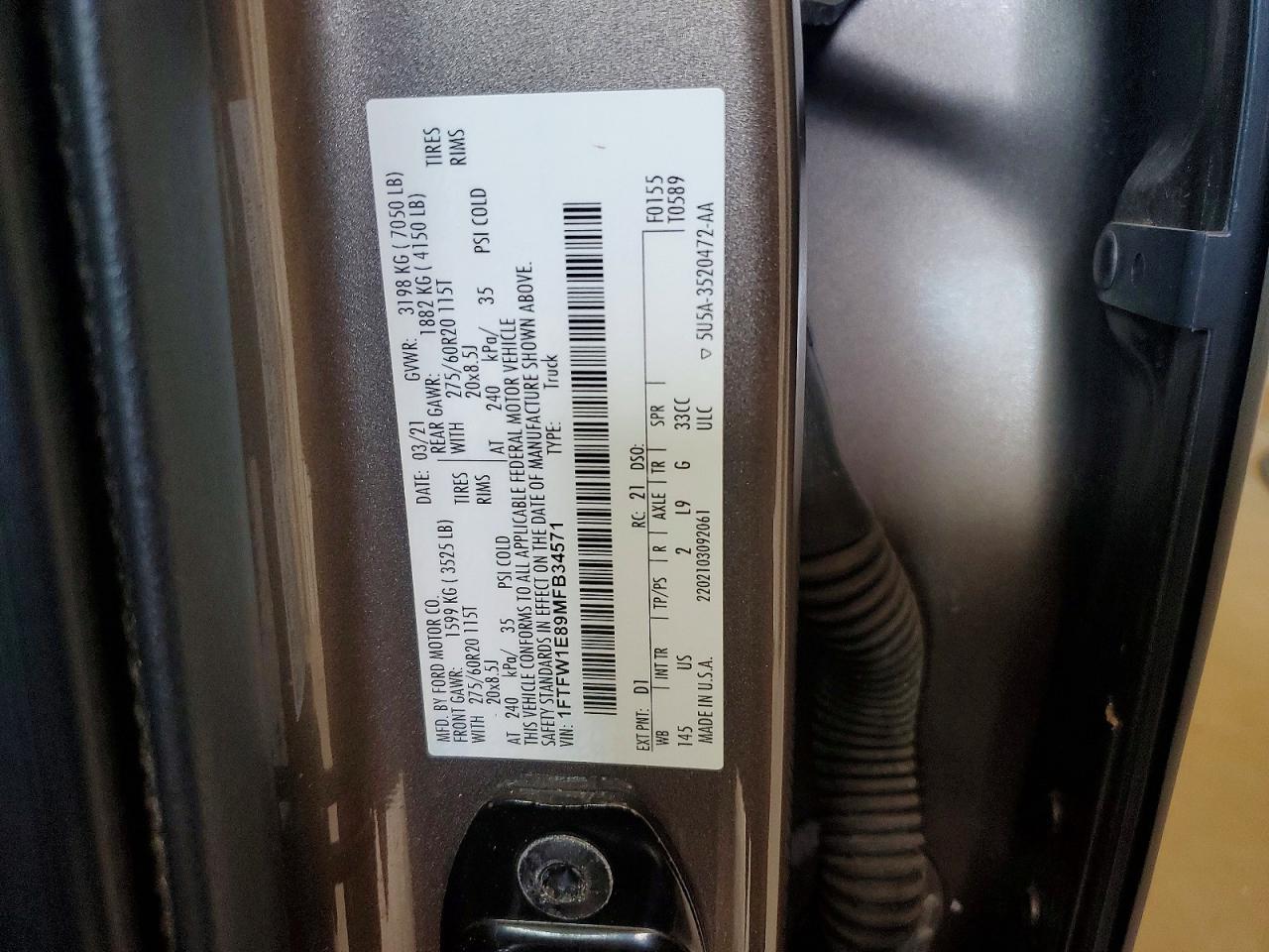 2021 FORD F150 SUPERCREW photo 23