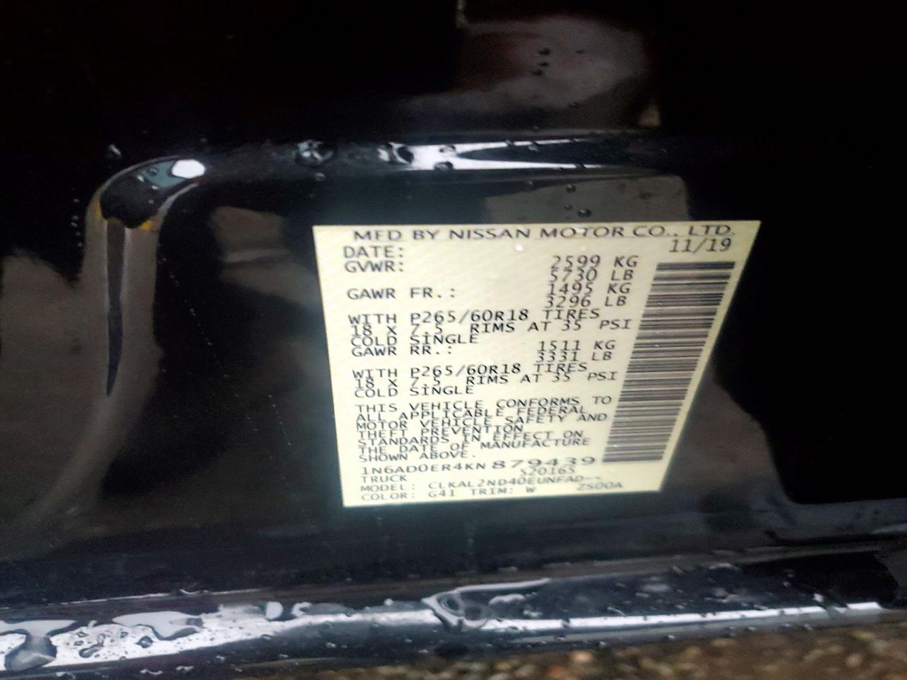 2019 NISSAN FRONTIER SV photo 34