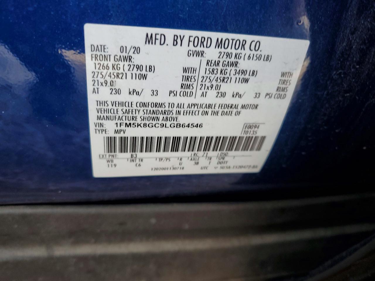 2020 FORD EXPLORER ST photo 27