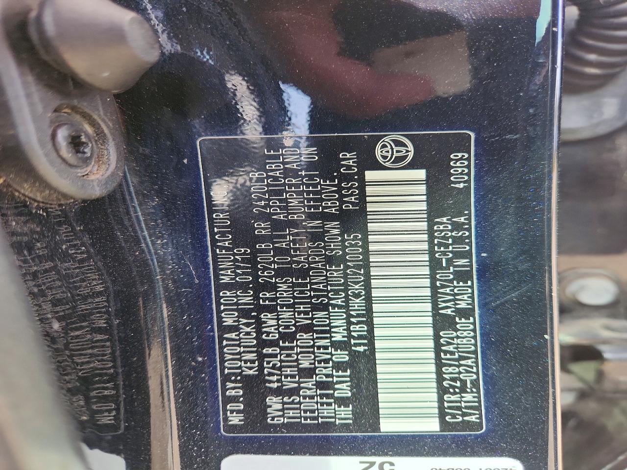 2019 TOYOTA CAMRY SE photo 23