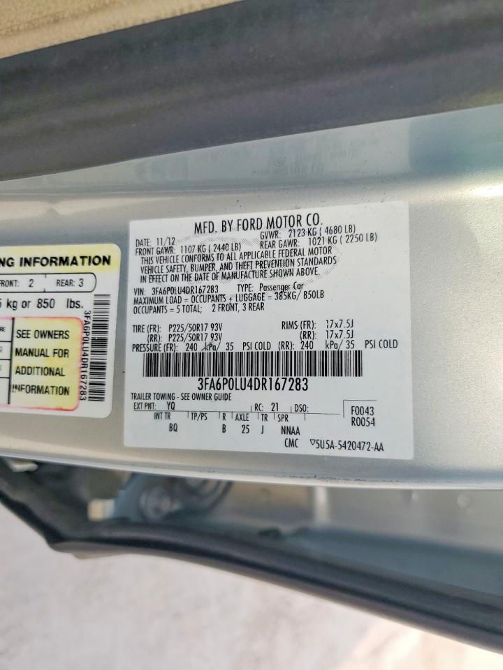 2013 FORD FUSION SE HYBRID photo 12