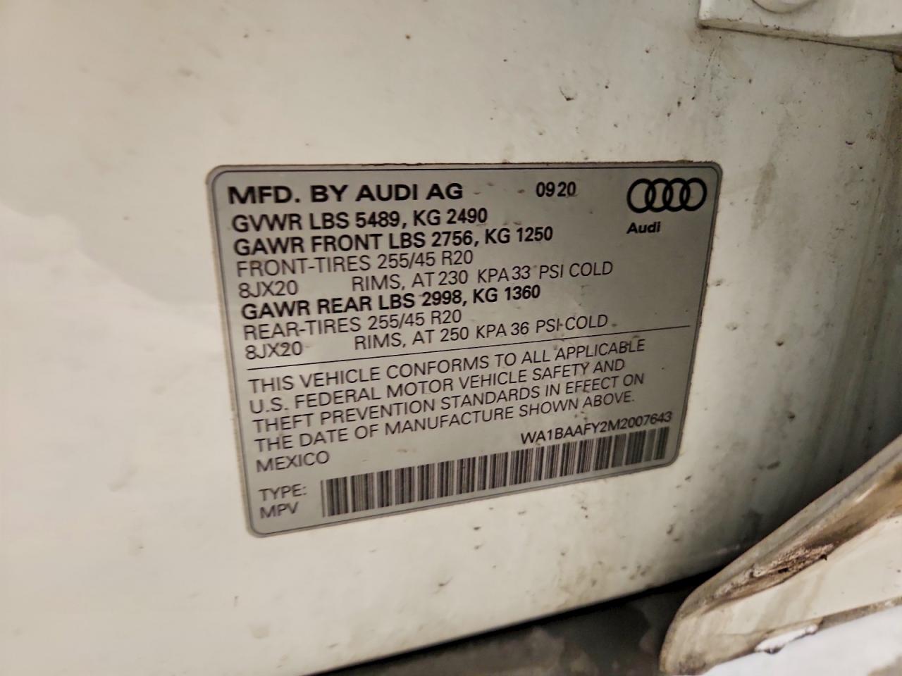 2021 AUDI Q5 PREMIUM PLUS photo 13