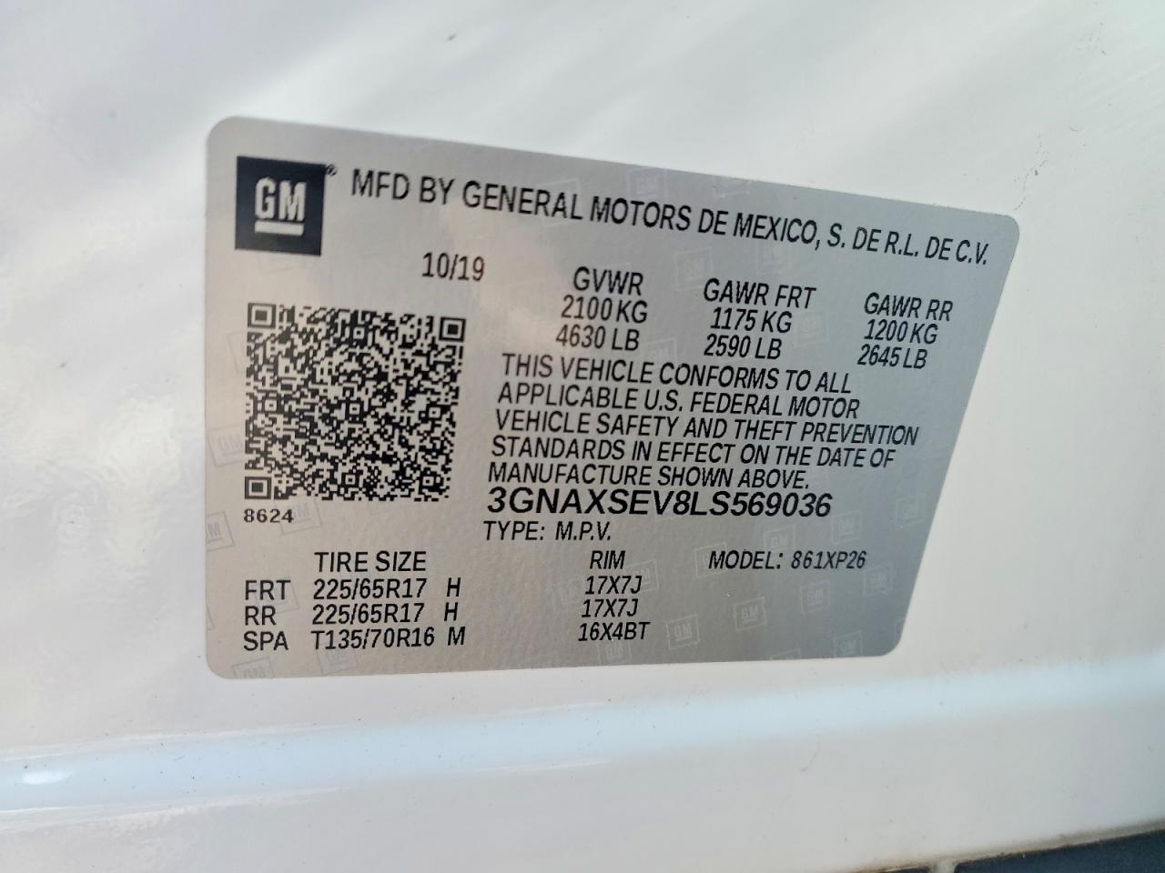 2020 CHEVROLET EQUINOX LS photo 25