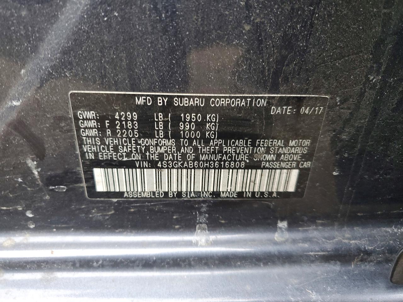 2017 SUBARU IMPREZA PREMIUM photo 12