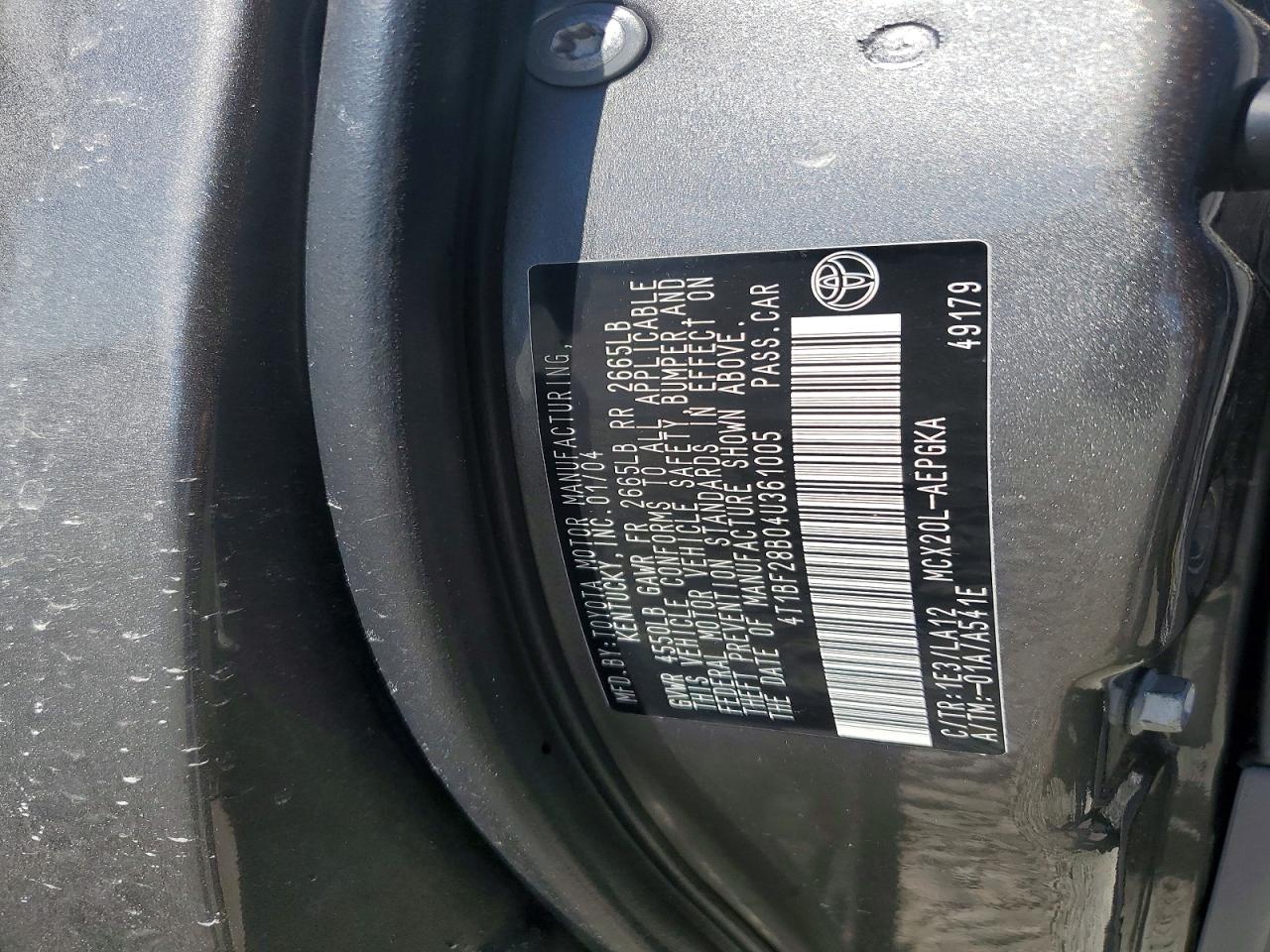 2004 TOYOTA AVALON XLS photo 12
