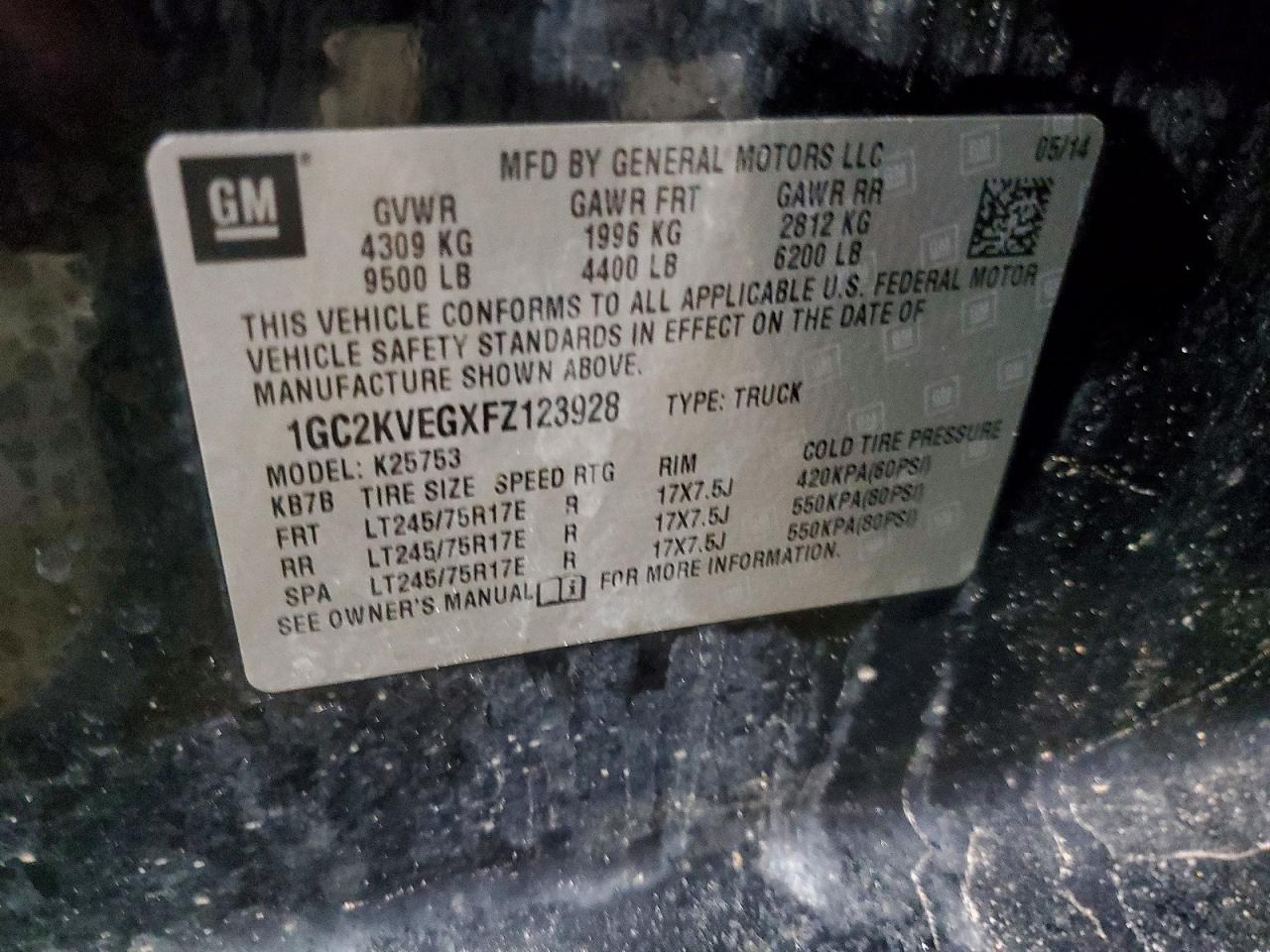 2015 CHEVROLET SILVERADO K2500 HEAVY DUTY LT photo 13
