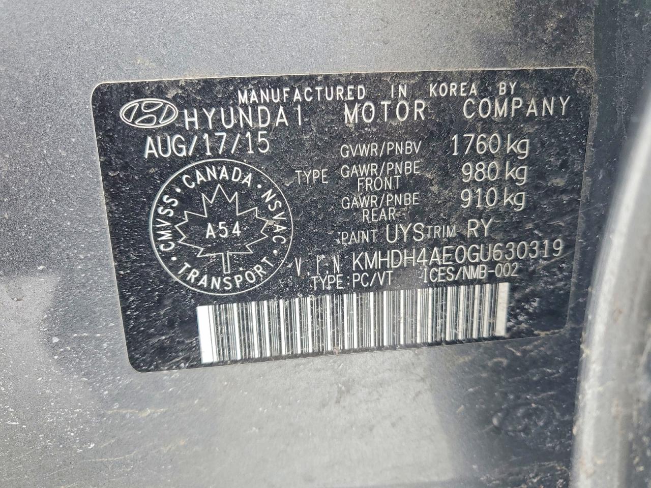 2016 HYUNDAI ELANTRA SE photo 25