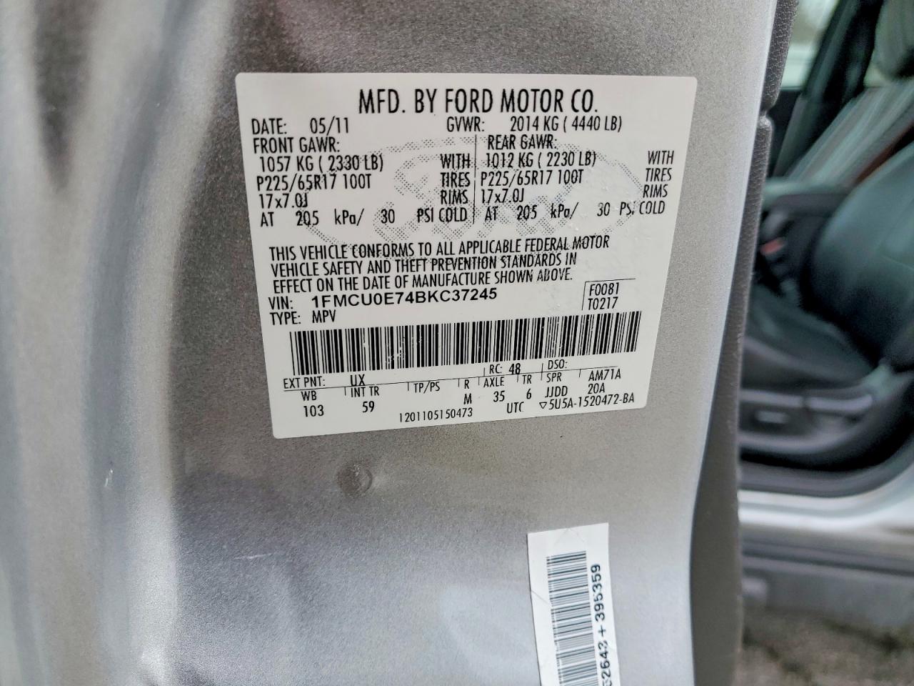 2011 FORD ESCAPE LIMITED photo 34
