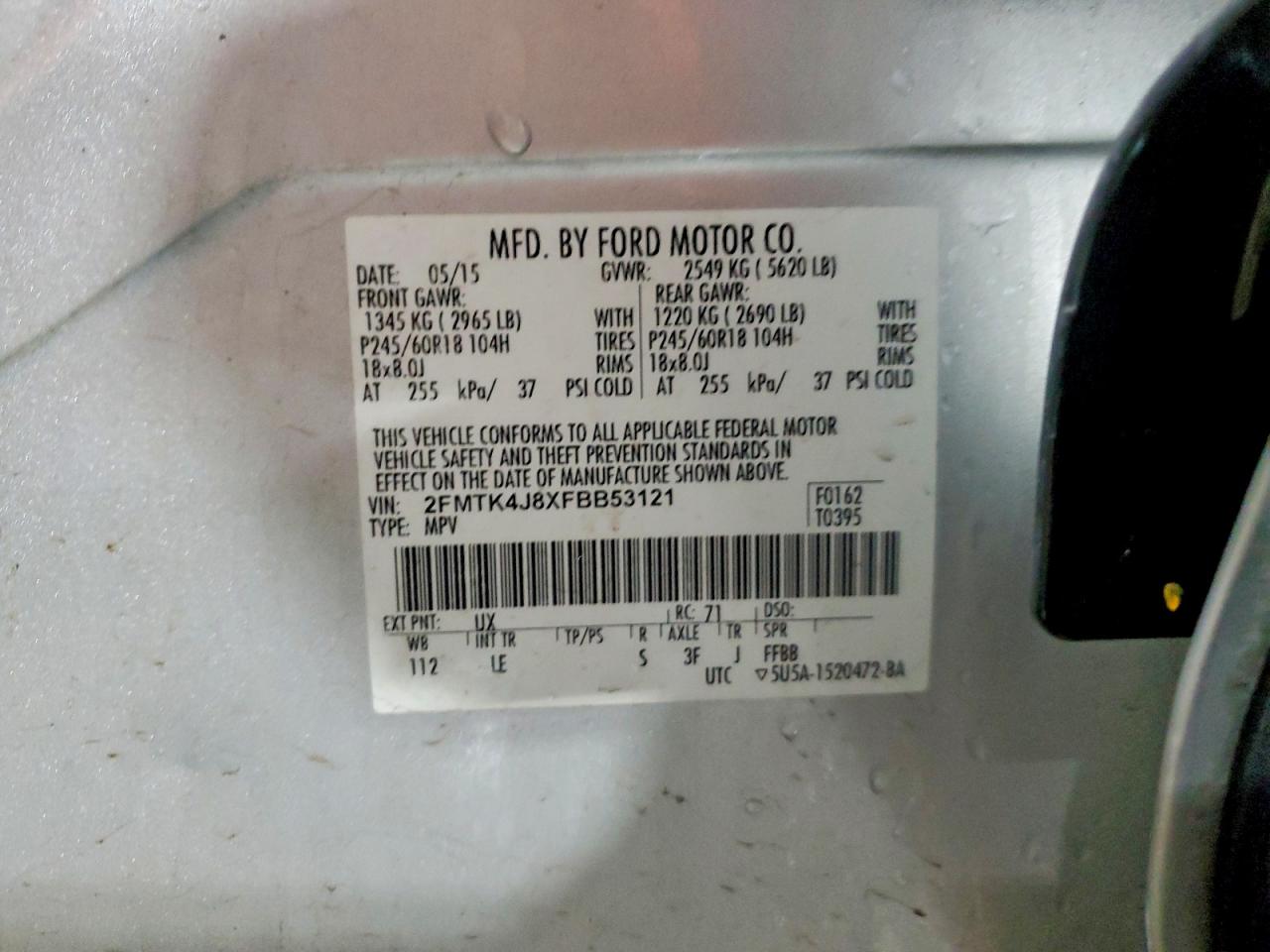2015 FORD EDGE SEL photo 13
