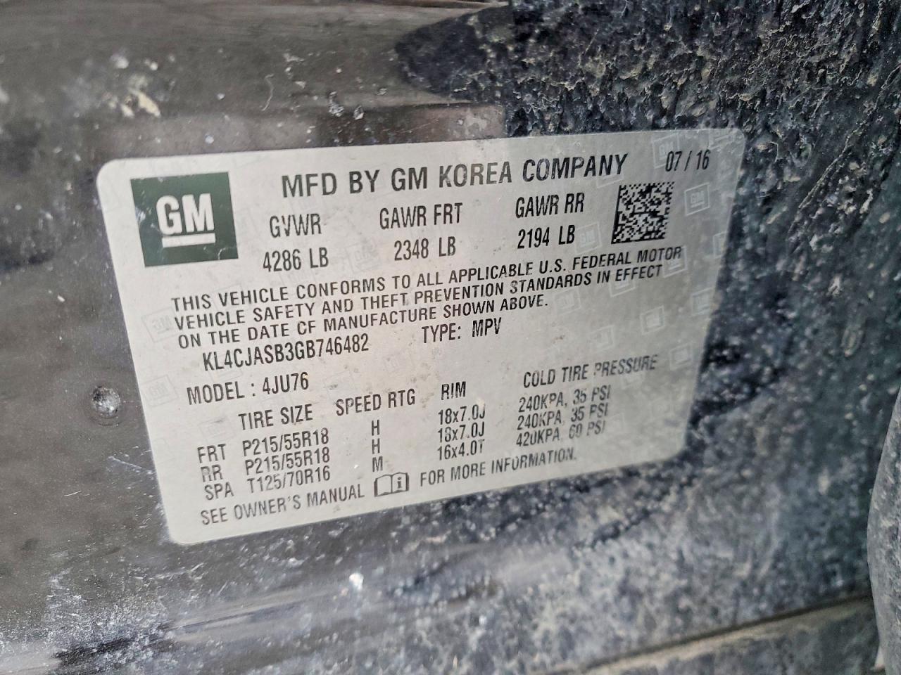 2016 BUICK ENCORE photo 27