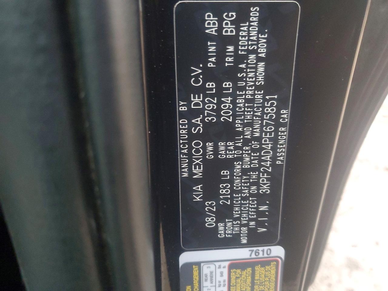 2023 KIA FORTE LXS photo 12