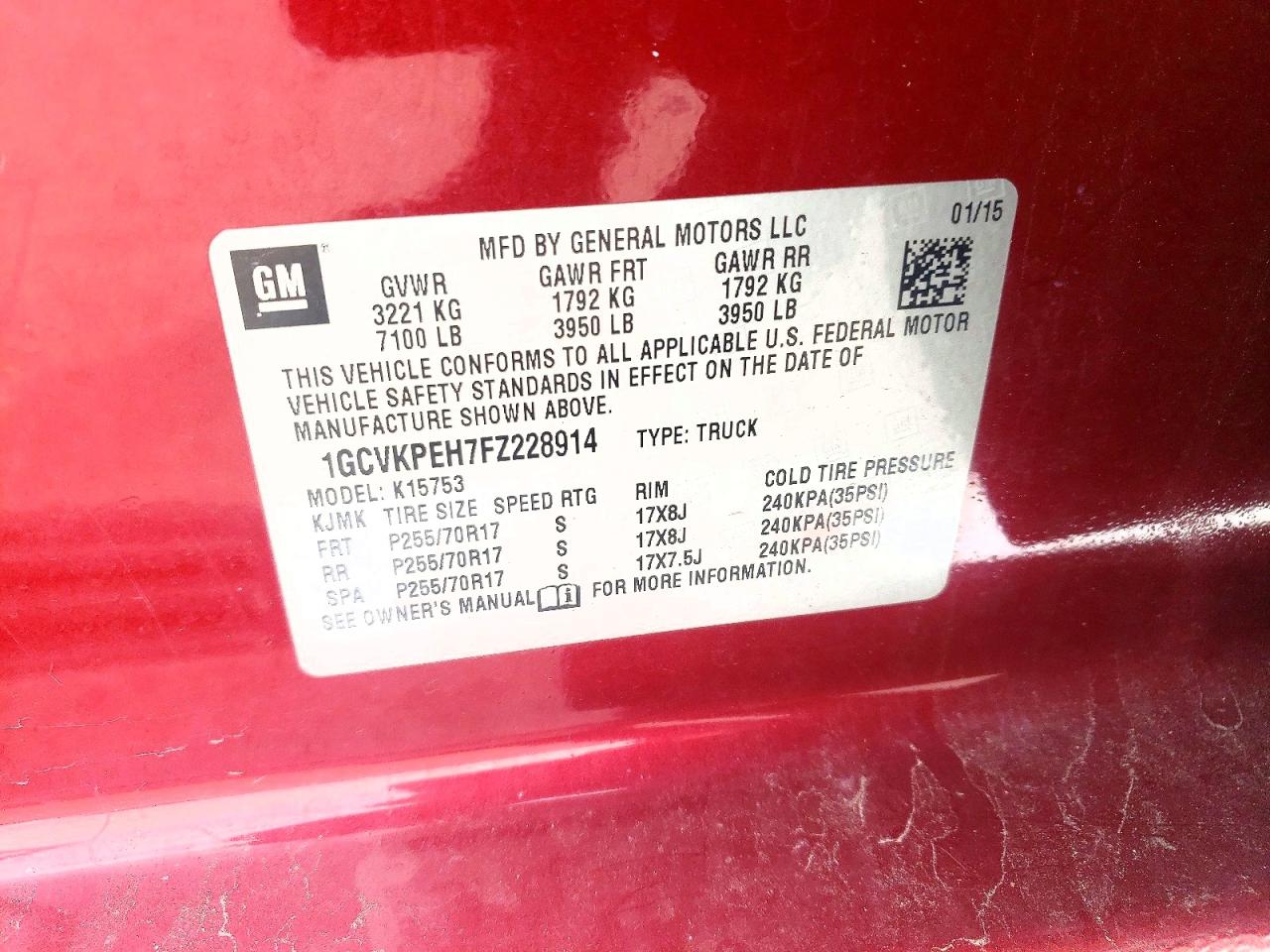 2015 CHEVROLET SILVERADO K1500 photo 12