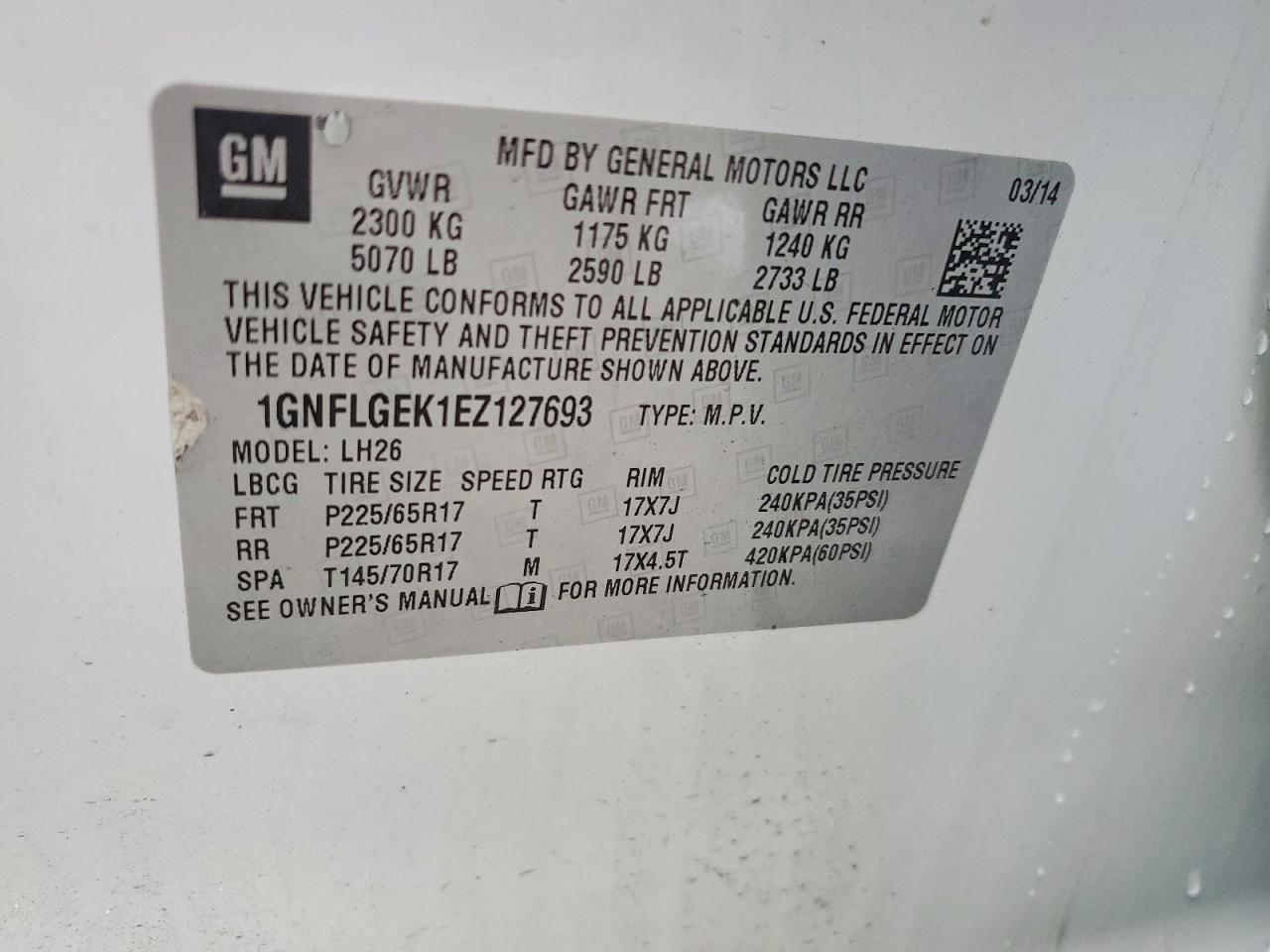2014 CHEVROLET EQUINOX LT photo 13