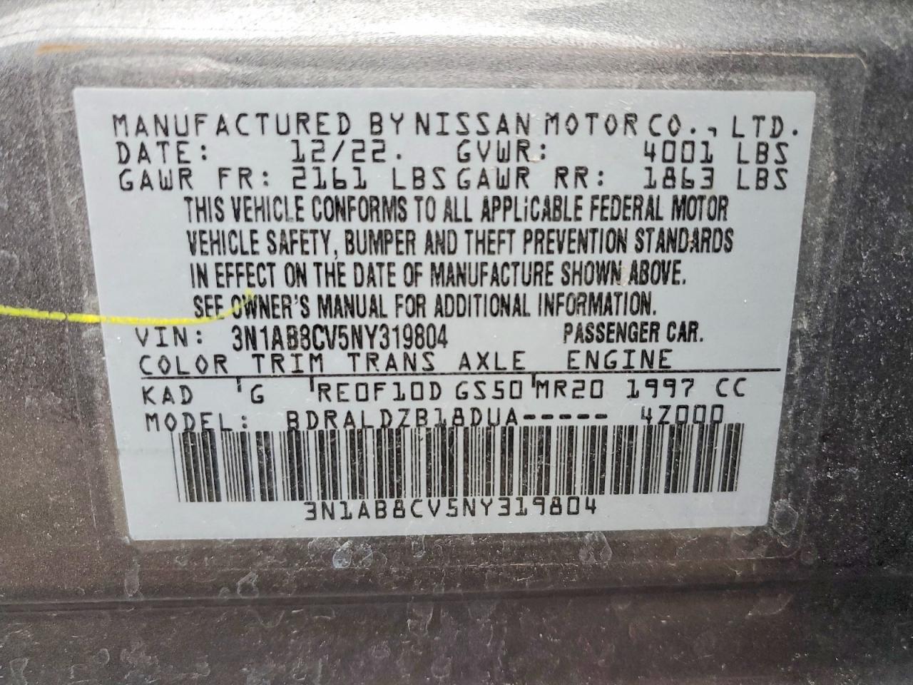 2022 NISSAN SENTRA SV photo 23