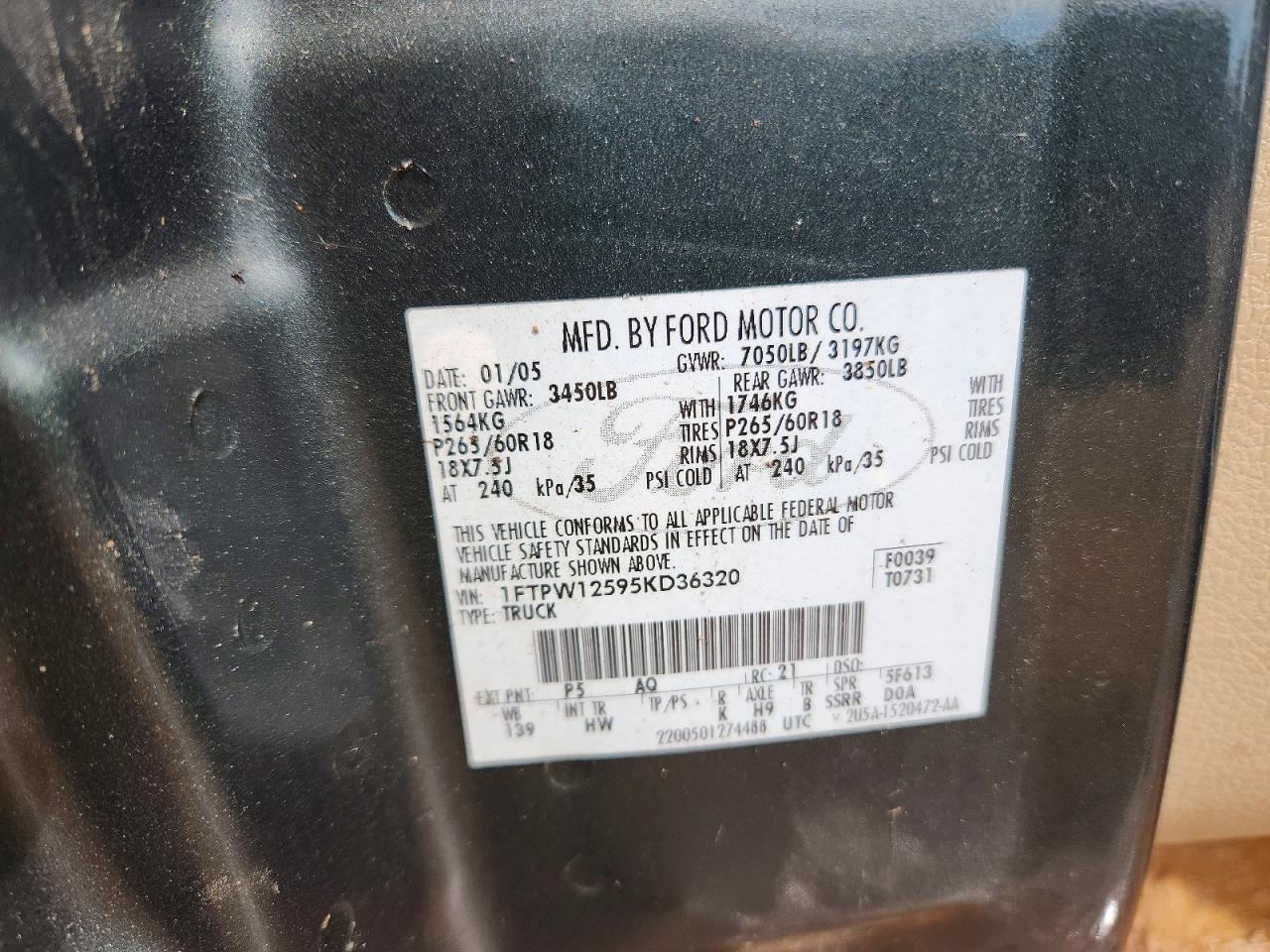 2005 FORD F150 SUPERCREW photo 23