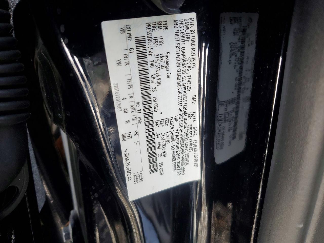 2017 FORD FOCUS SE photo 23