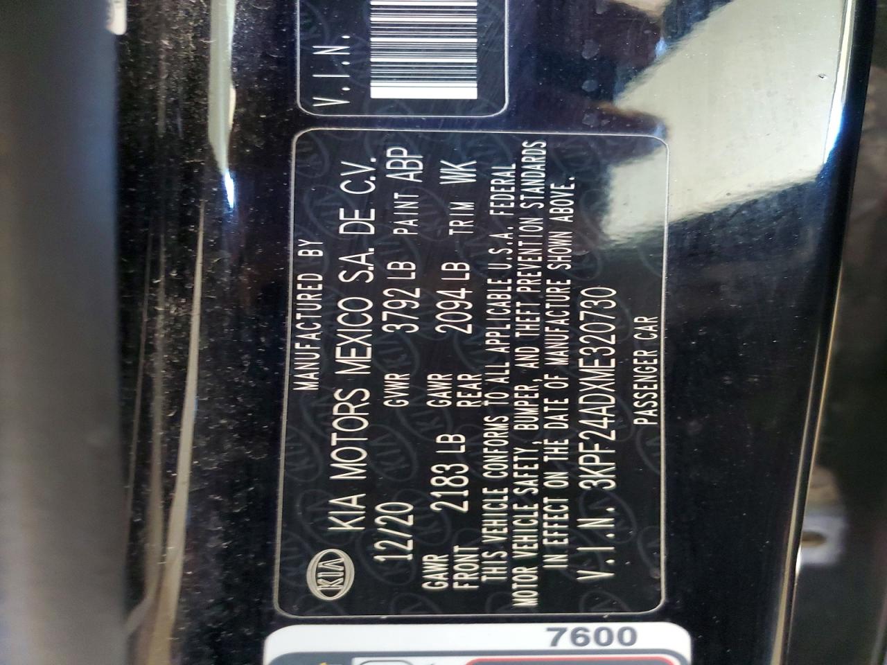 2021 KIA FORTE FE photo 23