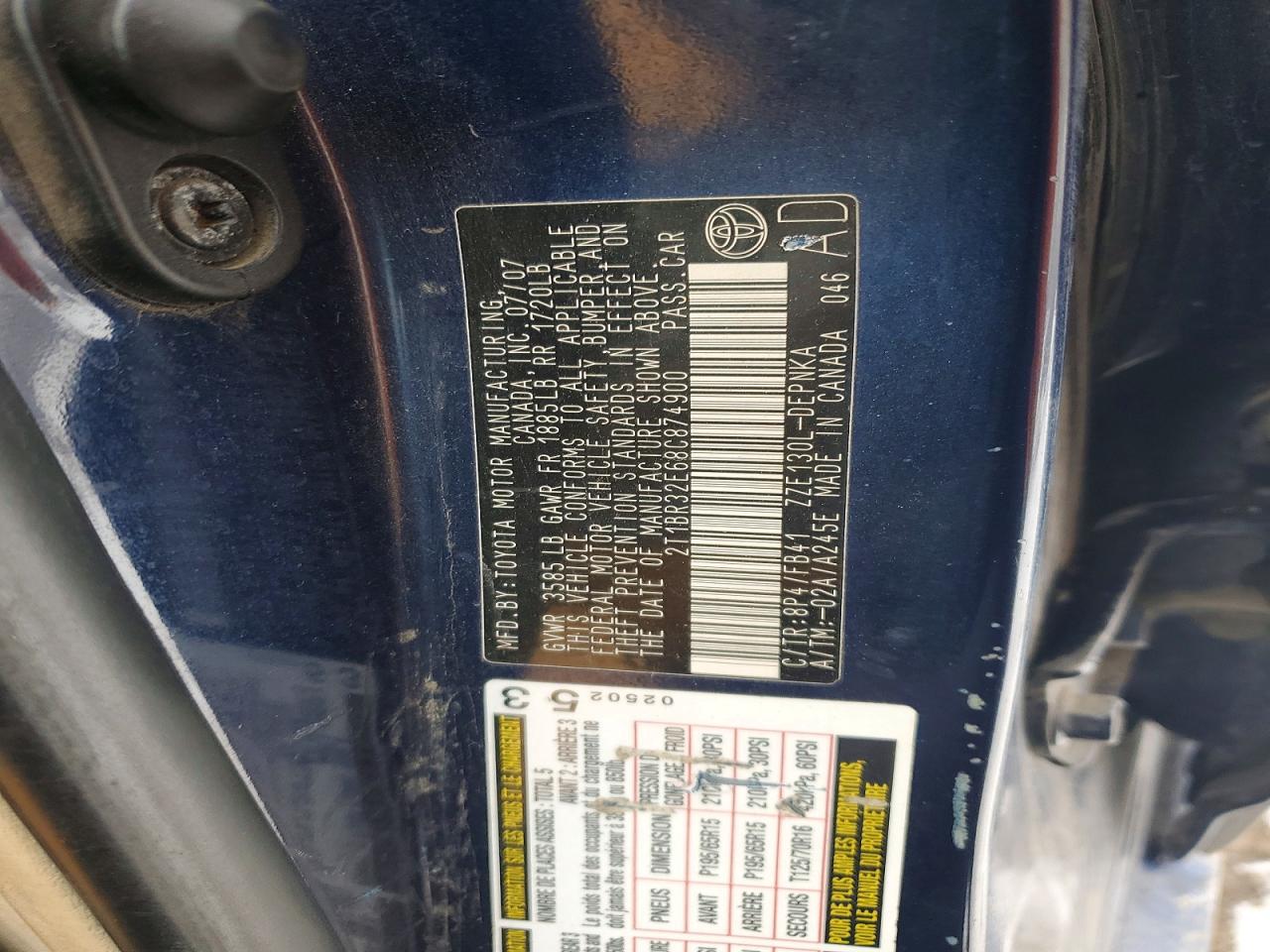 2008 TOYOTA COROLLA LE photo 12