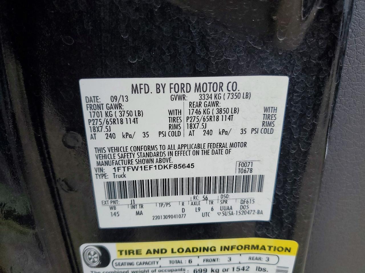 2013 FORD F150 SUPERCREW photo 23