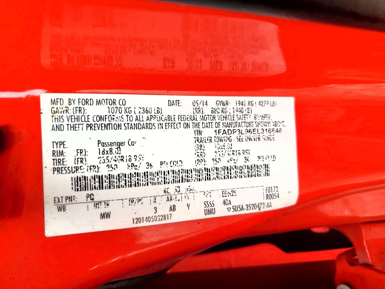 2014 FORD FOCUS RT photo 25